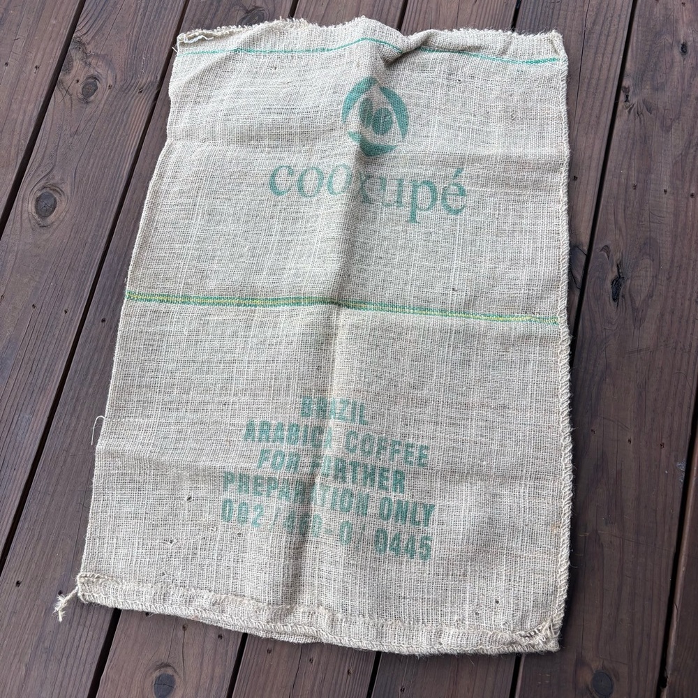 3 Burlap Coffee Sacks For Crafting or Decor - Picture 6 of 11